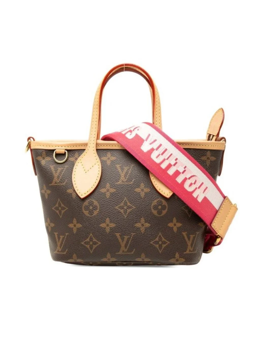 Louis Vuitton Monogram Neverfull BB Shoulder Bag 2-Way Rose Peony Pink Brown